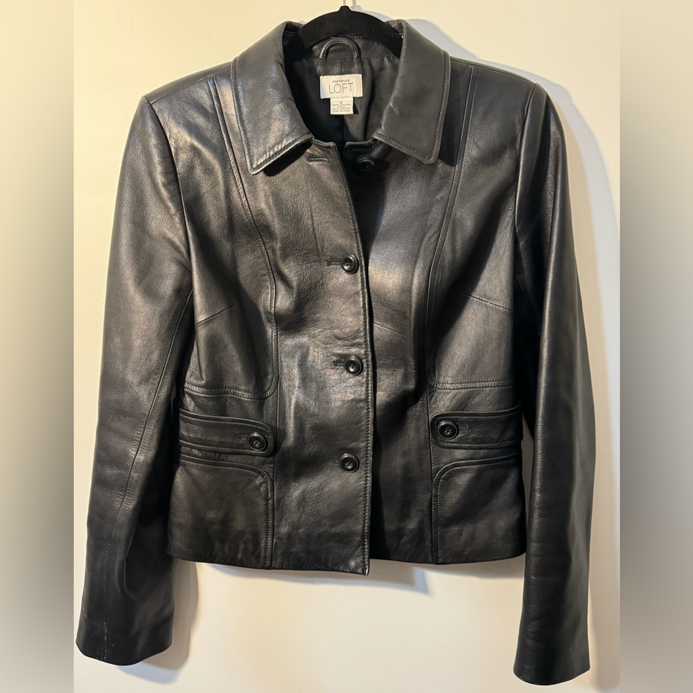 Ann Taylor Loft Women’s Leather Jacket Size 4